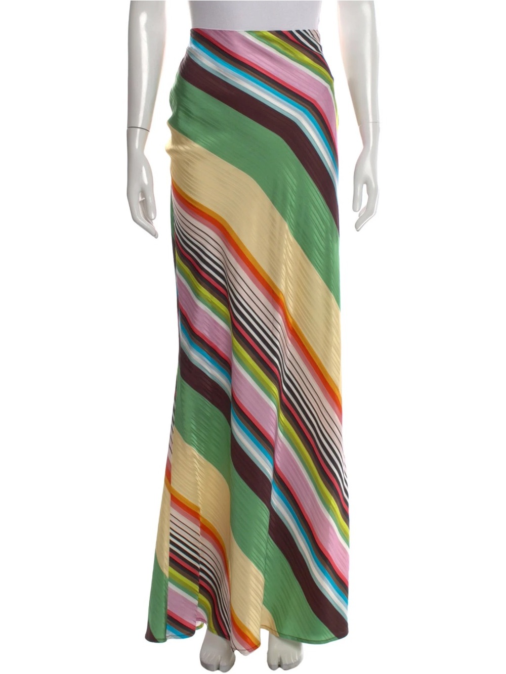 Christopher John Rogers Bias Maxi Skirt in Sesame Multi